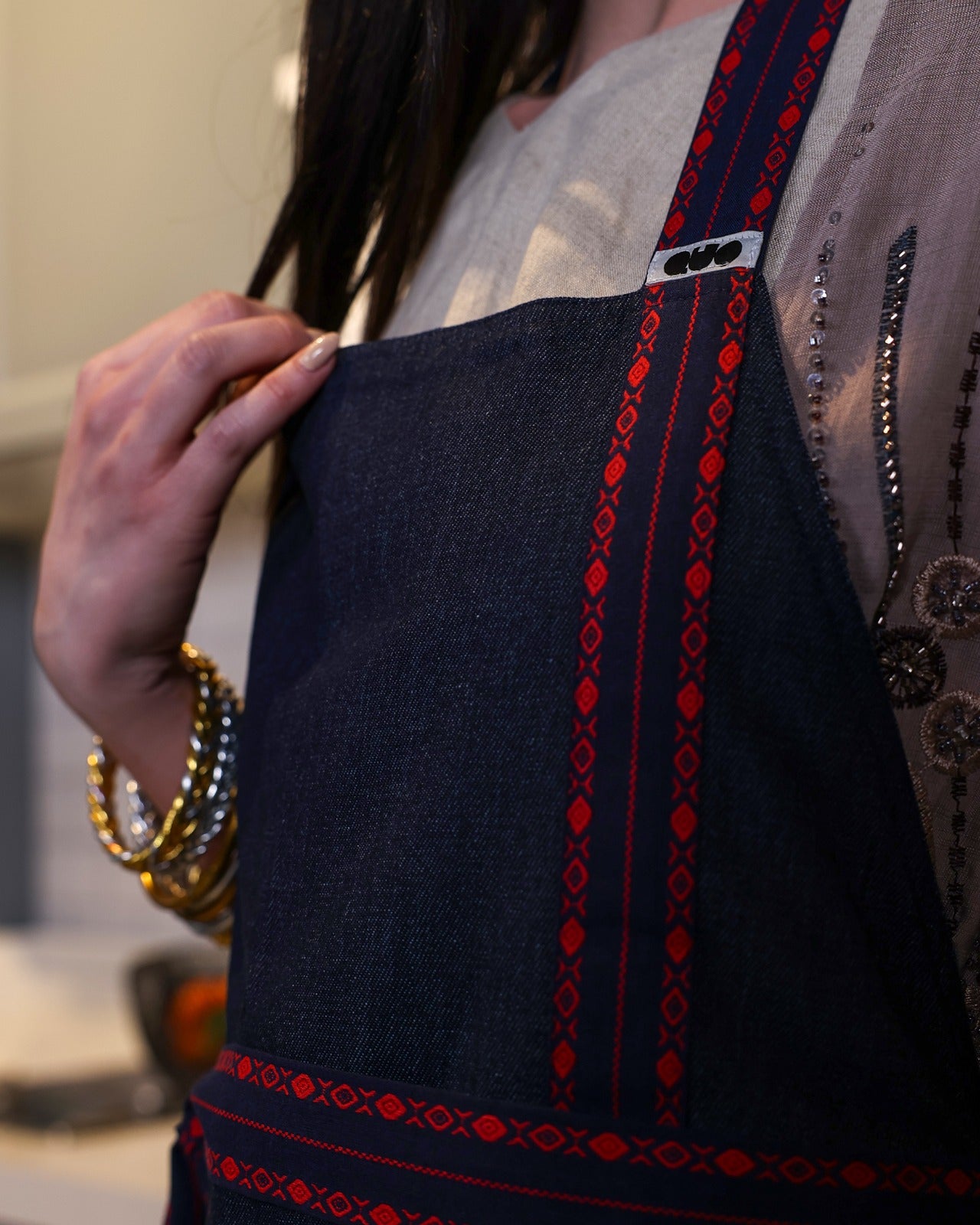 Twisted Denim Apron