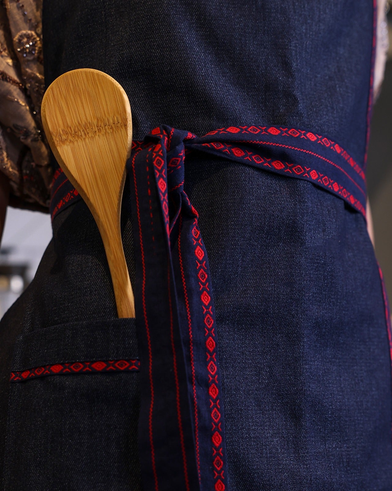 Twisted Denim Apron